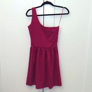 AQUA One-Shoulder Dress